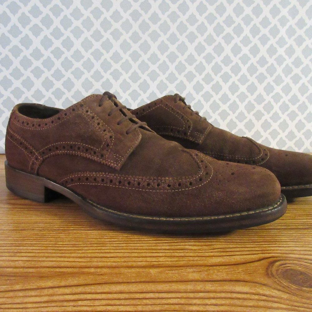 Cole Haan Suede Wingtip Dress Shoes 8M